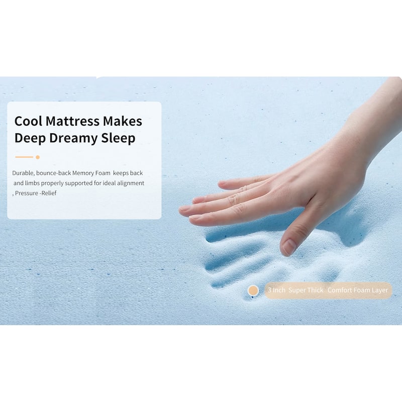 12-Inch Mattress w/Individual Pocket Spring, Zoned Memory Foam and Breathable Knitted Cover