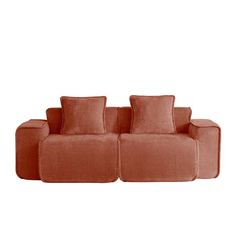 78.74" Velvet Loveseat Sofa Couch, 2-Seater Modern Modular Sofa