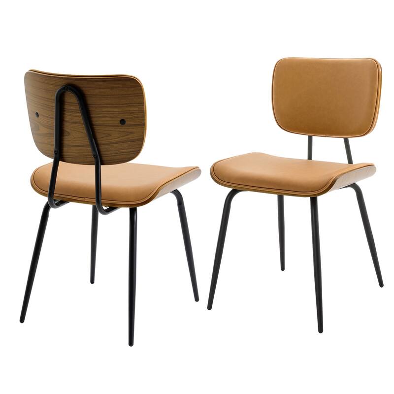 Faux Leather Upholstered Dining Chairs Set of 2/4 - 33.5"H x 19.3"W x 23"D