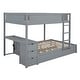 preview thumbnail 7 of 10, Elegant Full-Over-Full Bunk Bed with Drawers, Convertible Beds