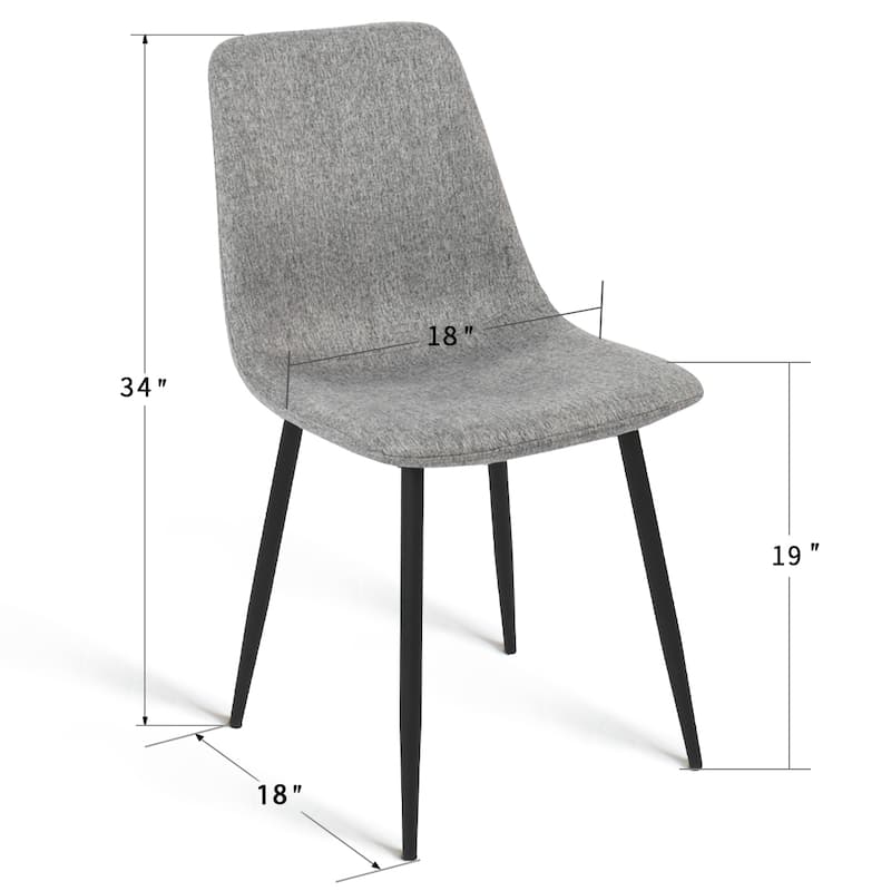 Modern Fabric Upholstered Dining Chairs (Set of 4) - 34"x18"x18"