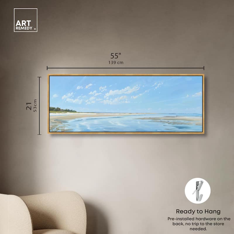Beautiful Island Shore Panoramic Canvas by Art Remedy