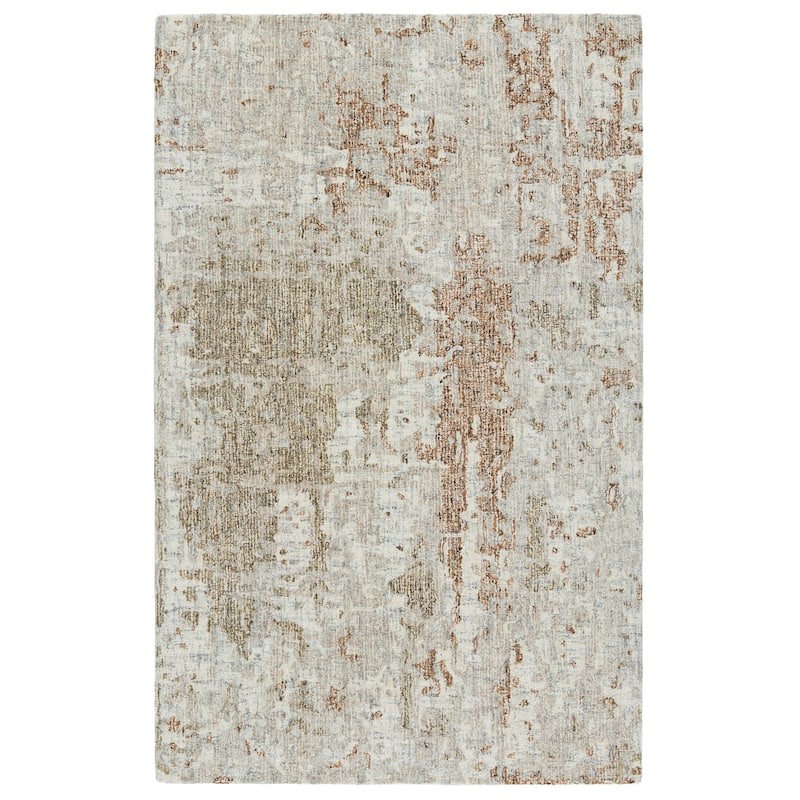 Istre Handmade Abstract Area Rug - 8' x 10' - Taupe/Bronze - Rectangle