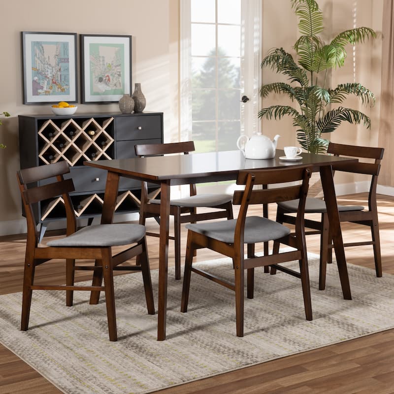 Eleri Mid-Century Modern Transitional 5-Piece Dining Set