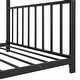 preview thumbnail 7 of 7, Twin Size Metal House Bed for Kids, Sturdy, No Box Spring, Easy Assembly, Black