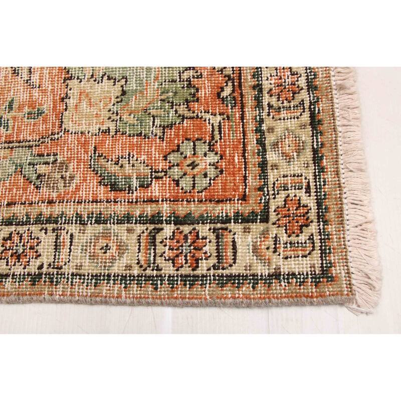 ECARPETGALLERY Hand-knotted Antalya Vintage Copper Wool Rug - 7'7 x 11'2