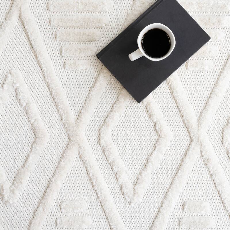 Nuloom Annaka Trellis Fringe Area Rug