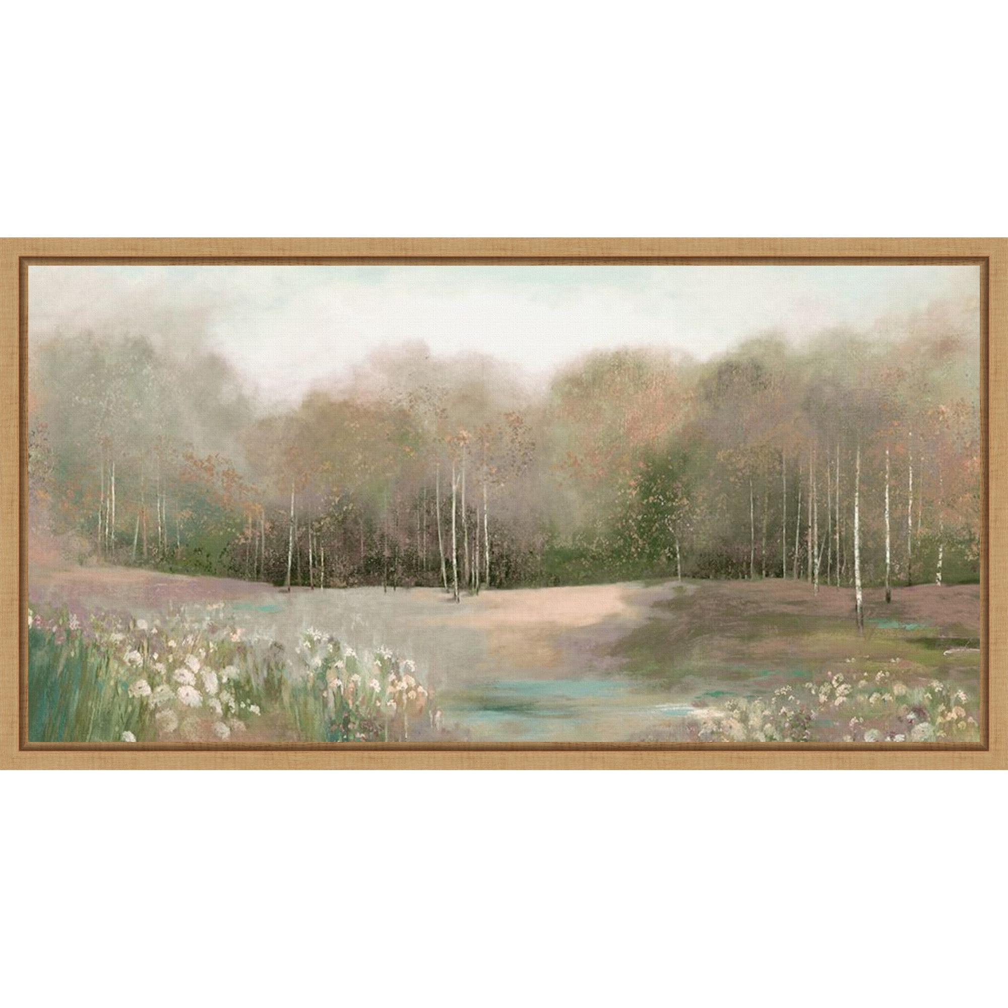 Serene Morning in the Meadow by PI Studio Framed Canvas Wall Art