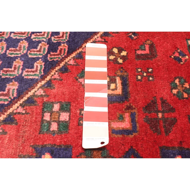 ECARPETGALLERY Hand-knotted Andelz Red Wool Rug - 4'0 x 6'11