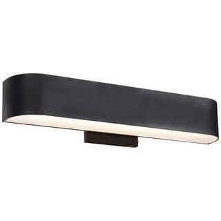 Access Lighting Montreal - LED Outdoor Wall Light - Black Finish - Frosted Glass Shade