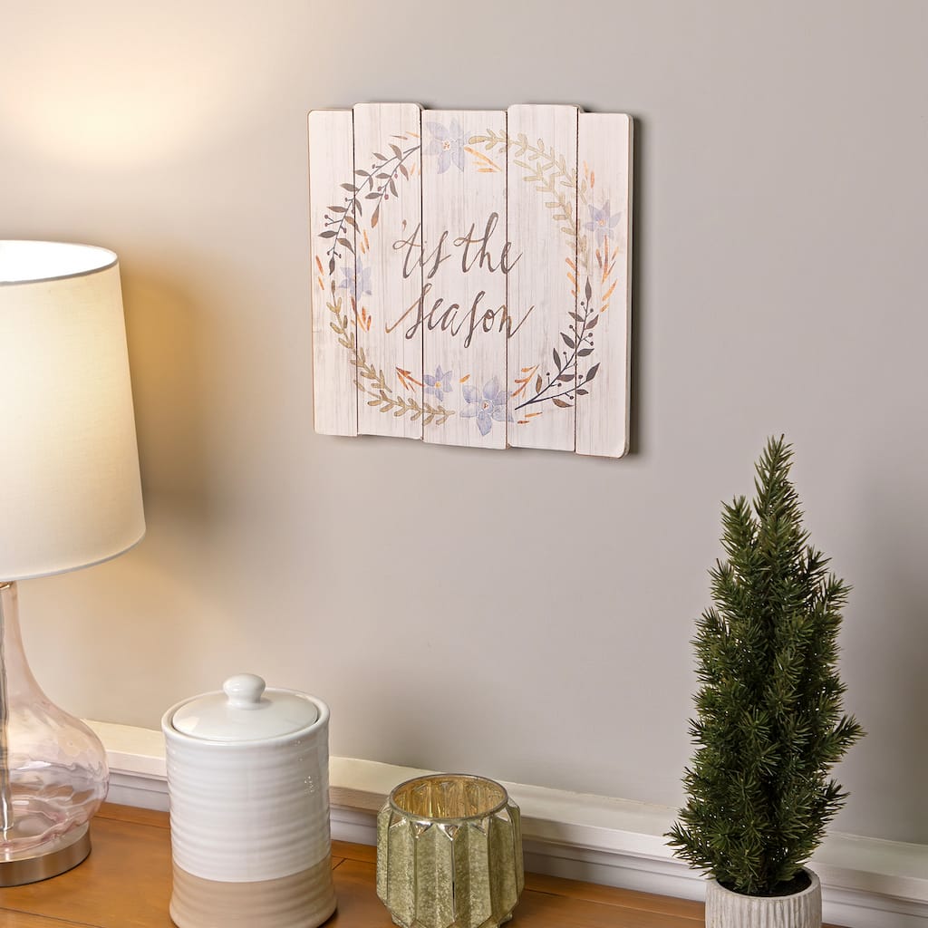 Tis the Season Christmas Wall Decoration - 12"