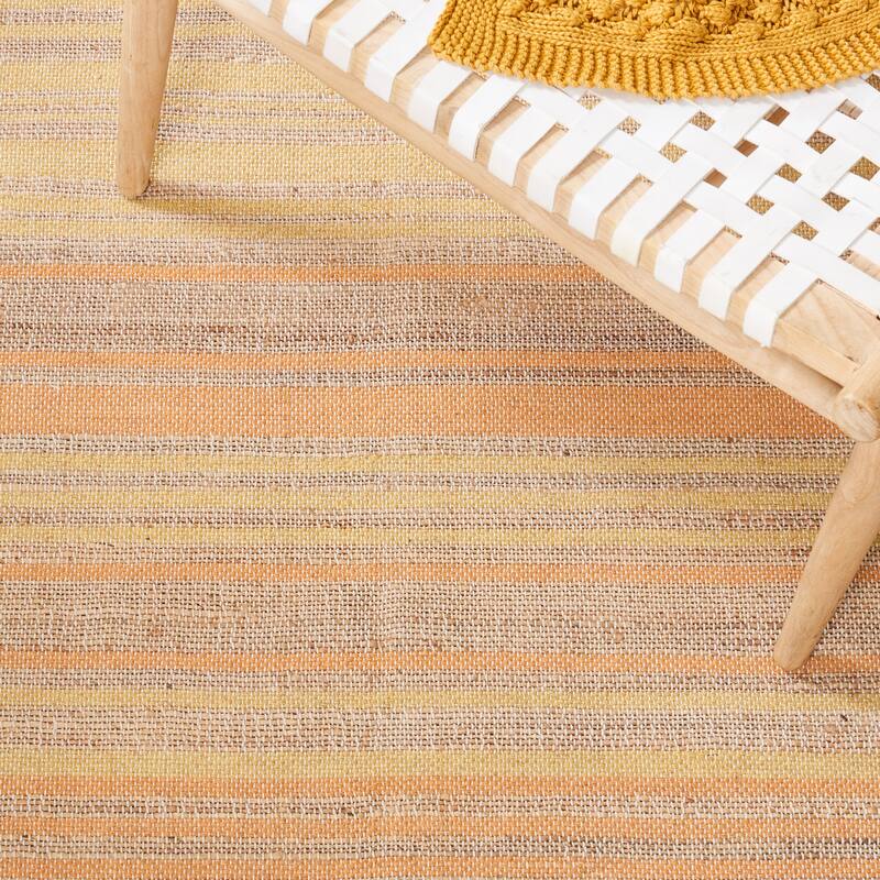 SAFAVIEH Handmade Kilim Pachita Stripe Jute & Wool Rug