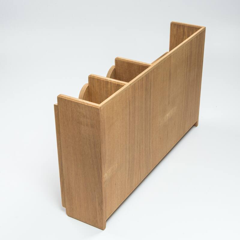 Teak Dish/Cup Holder - Wall Mount or Stand Alone - 19-3/4" W x 11-1/2" H x 4-1/4" D