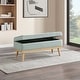 preview thumbnail 100 of 134, Carson Carrington Sastamala Mid-century Storage Bench Mist with Natural Finish
