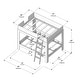 preview thumbnail 5 of 19, Mid-Century Modern Full over Full Bunk Bed with Storage Drawers