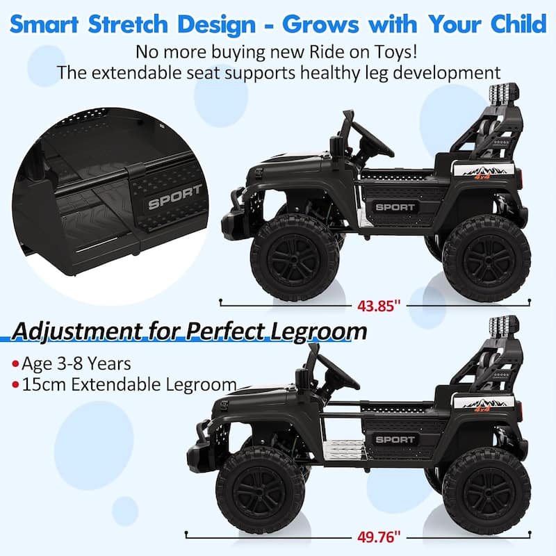 24V 2 Seater Electric Ride On Car for Kids with Remote Control