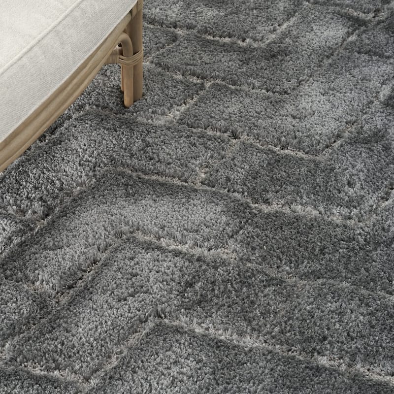 Hidi Power Loomed Modern Stain Resistant Soft Area Rug By HomeRoots - 87' X '63' X '1.58