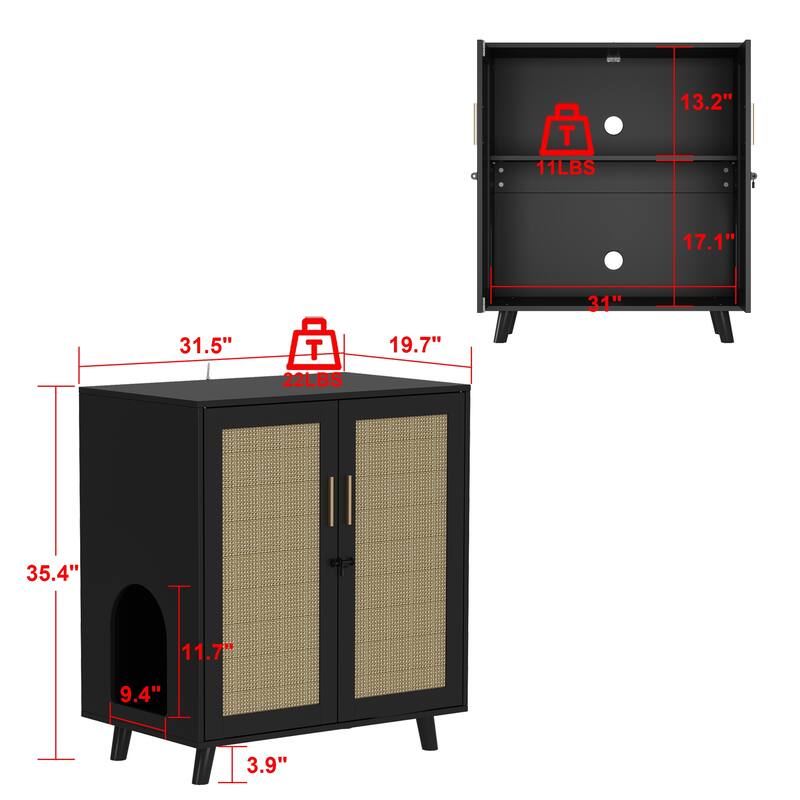 Litter Box Enclosure Cat Litter Box Furniture End Table Sofa Tbale