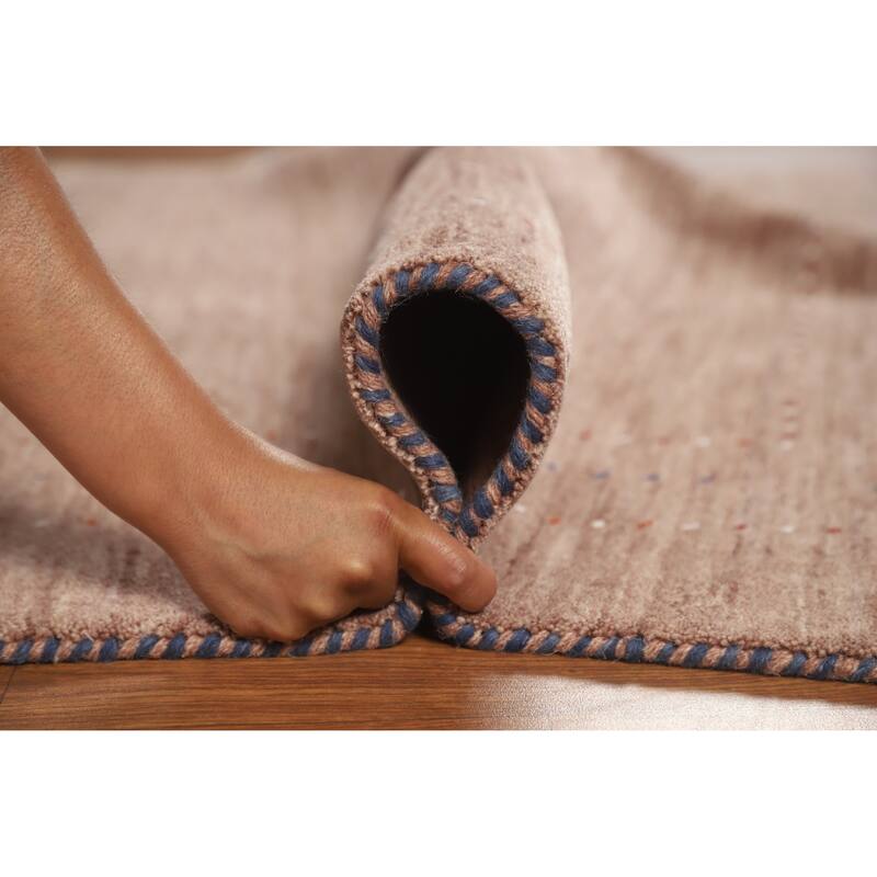 Hand Knotted Oriental 100% Wool Carpet Tribal Animal Pictorial Brown Gabbeh Area Rug - 7' 9'' X 4' 11''