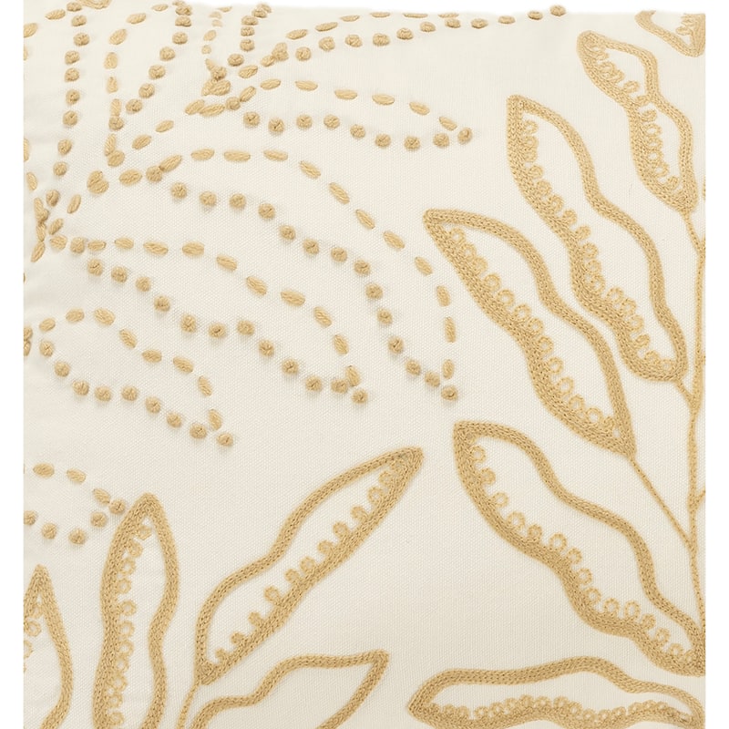 Rizzy Home Traditional Ivory Pillow Cover - 14"x26"