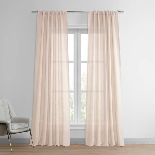 slide 2 of 43, Exclusive Fabrics Signature French Linen Sheer Curtain (1 Panel)