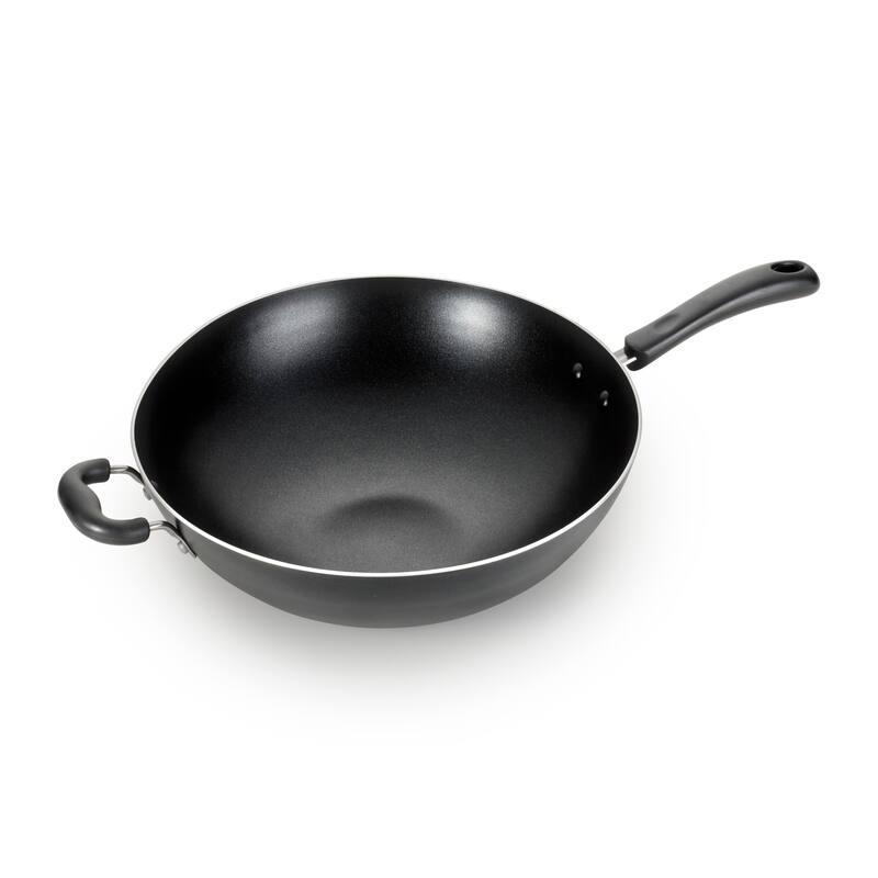 T-fal Essentials Nonstick Jumbo Wok, 14 inch, Black - Black