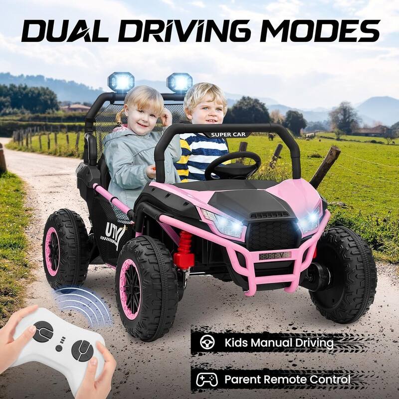 24V 2-Seater Kids UTV Ride-On Car Toy with Parent Remote Control for Kids Best Gifts