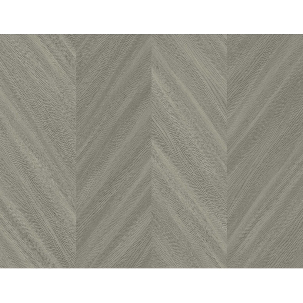 Seabrook Designs Chevron Wood Embossed Vinyl Unpasted Wallpaper
