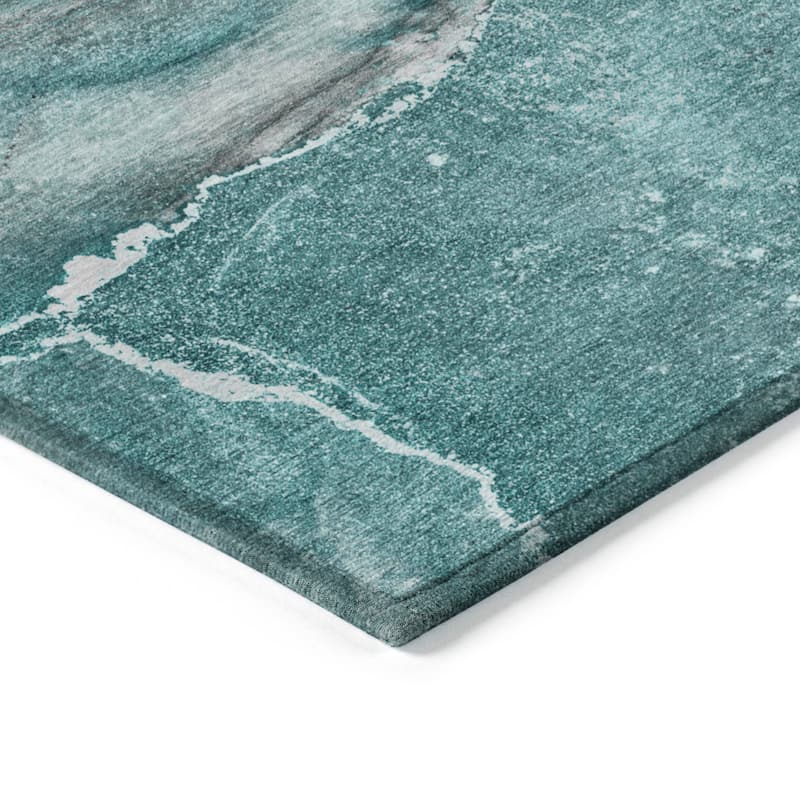 Machine Washable Indoor/ Outdoor Abstract Chantille Rug