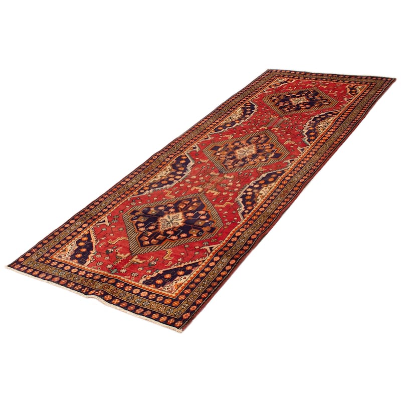 ECARPETGALLERY Hand-knotted Konya Anatolian Red Wool Rug - 4'10 x 12'5