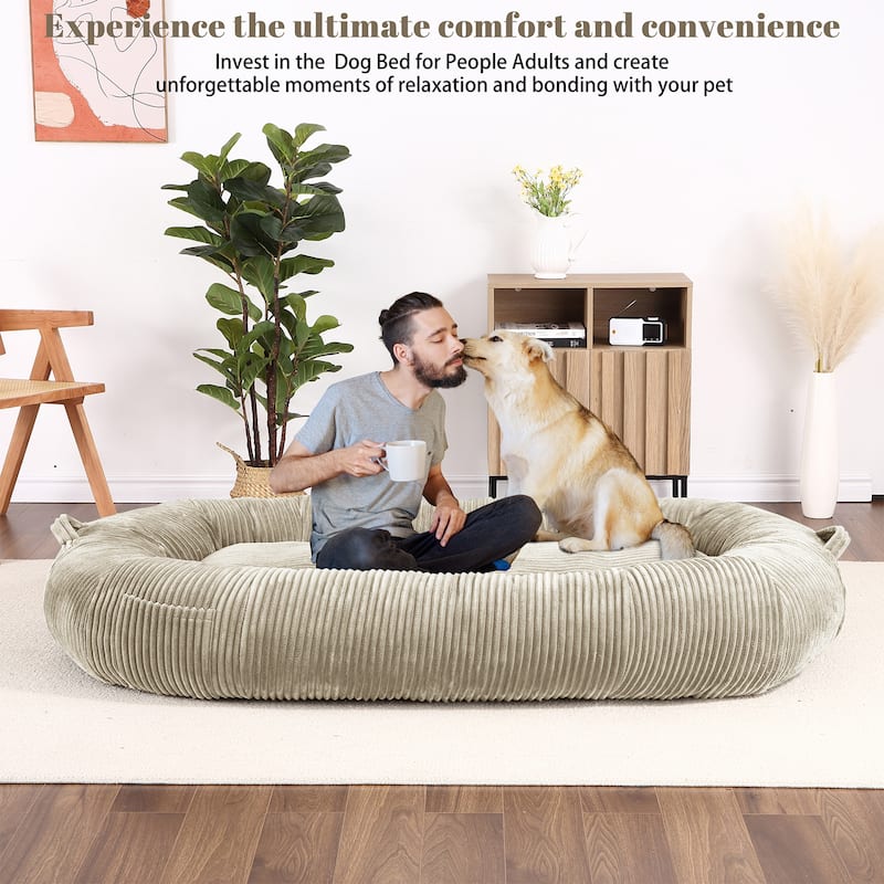 Eie Giant Dog Bed Washable Human Size Bed With Removable Cover
