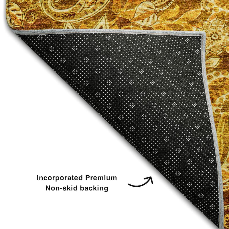 Premium Washable Super Soft Modern Paisley Mayfield Rug