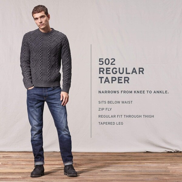 levi's 502 regular taper black