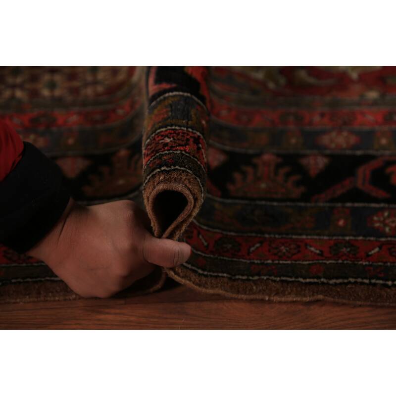 Medallion Serab Persian Vintage Area Rug Handmade Wool Carpet - 6'7" x 9'8"