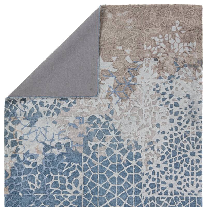 Sahaj Handmade Abstract Blue/Gray Area Rug