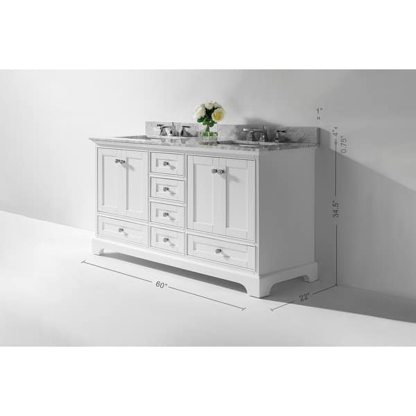 dimension image slide 19 of 25, Ancerre Designs Audrey Bathroom Vanity Set