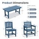 preview thumbnail 2 of 10, 7-Piece HDPE Outdoor Dining Set 66.9''L Table with 6 Chairs