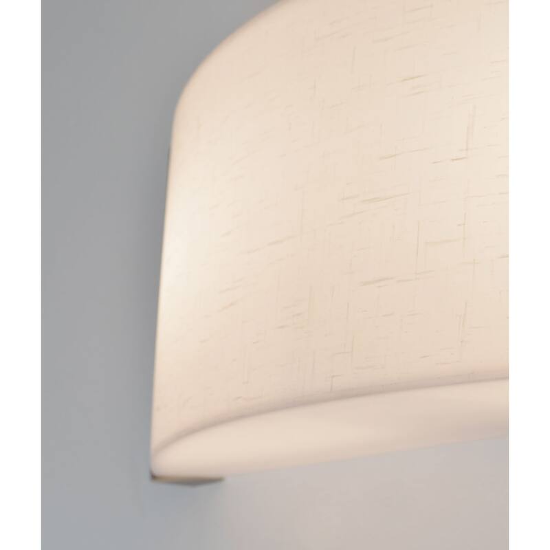 Algiers 25-inch Satin Nickel LED Vanity, Linen Acrylic Shade