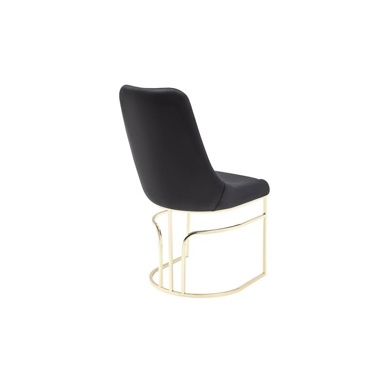 Emrald Velvet Chair Set of 2 -Gold Legs (Black, Grey, Beige)