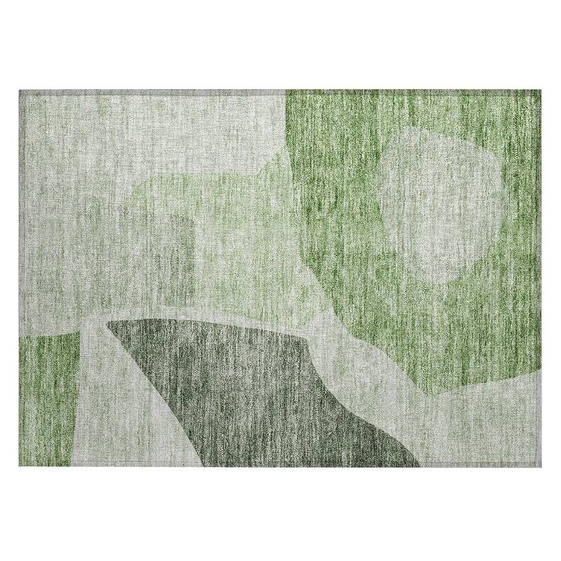 Machine Washable Indoor/ Outdoor Chantille Modern Abstract Rug