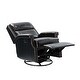 preview thumbnail 45 of 100, Echidna Transitional Genuine Leather Swivel Rocker Nursery Chair with Nailhead Trim by HULALA HOME