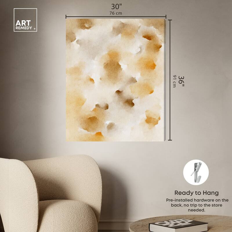 Art Remedy Pearls And Amber Gallery Wrapped Watercolor Boho Abstracts