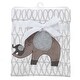 preview thumbnail 4 of 4, Bedtime Originals Elephant Love Gray/White Fleece Appliqued Baby Blanket