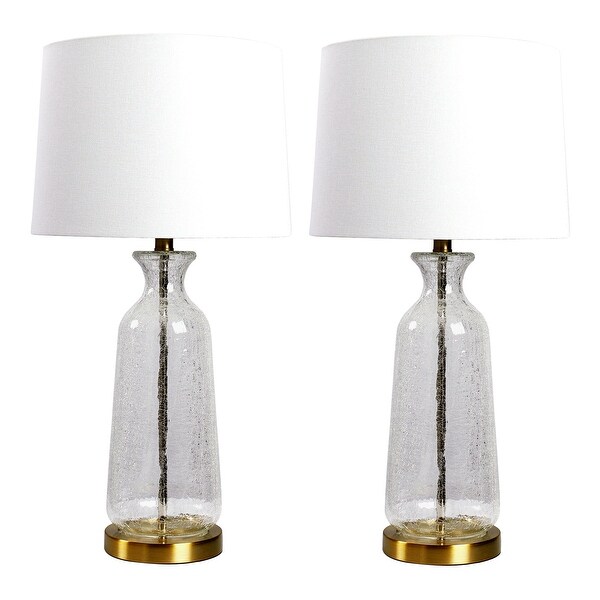crackle glass table lamp