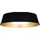 preview thumbnail 1 of 9, Vaxcel Lighting C0303 Beacon Hill 13" Wide LED Flush Mount Ceiling Matte Black / Satin Gold