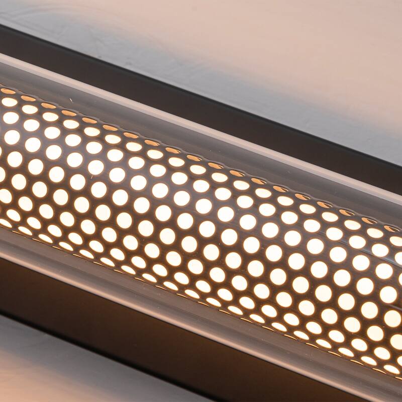 Modern Black LED Vanity Light Cylinder Glass Shades Dimmable Bathroom