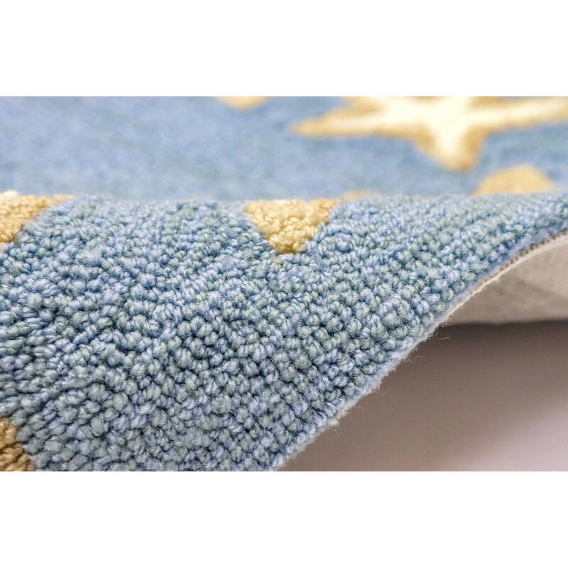 Liora Manne Capri Starfish Border Indoor/Outdoor Area Rug