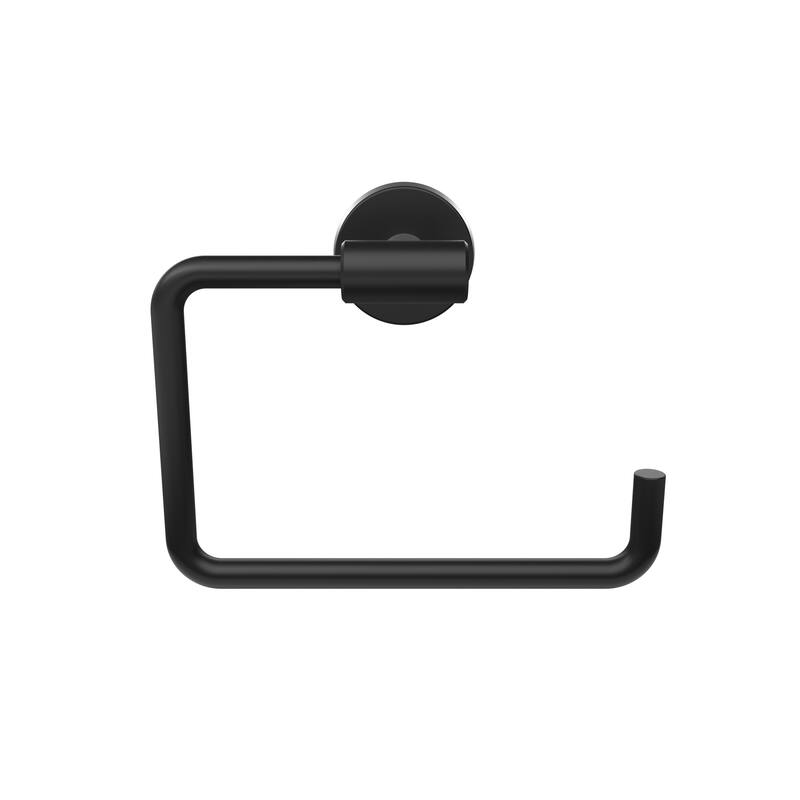 Arrondi 6-7/16 in (164 mm) Length Towel Ring in Matte Black - 6-7/16 in.