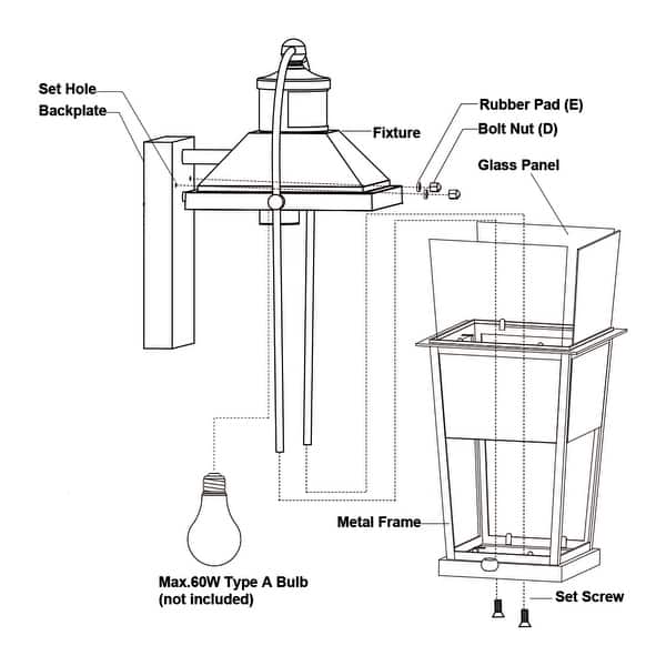 dimension image slide 0 of 2, Lexington Aluminum Black Motion Sensor Dusk to Dawn Outdoor Wall Light Clear Glass