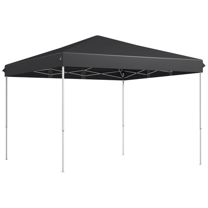 13'x13' Oxford Fabric Pop-Up Canopy Tent with Steel Frame and UV Protection for Outdoor Events - 13.1' L x 13.1' W - Grey